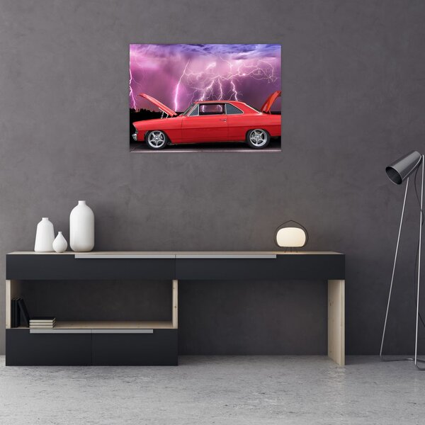 Slika crvenog automobila (70x50 cm)
