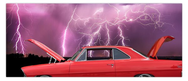 Slika crvenog automobila (120x50 cm)