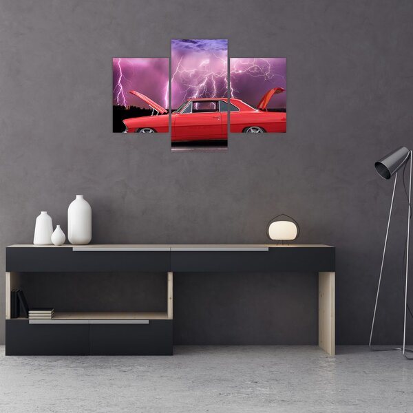 Slika crvenog automobila (90x60 cm)