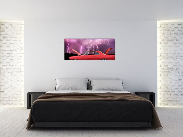 Slika crvenog automobila (120x50 cm)