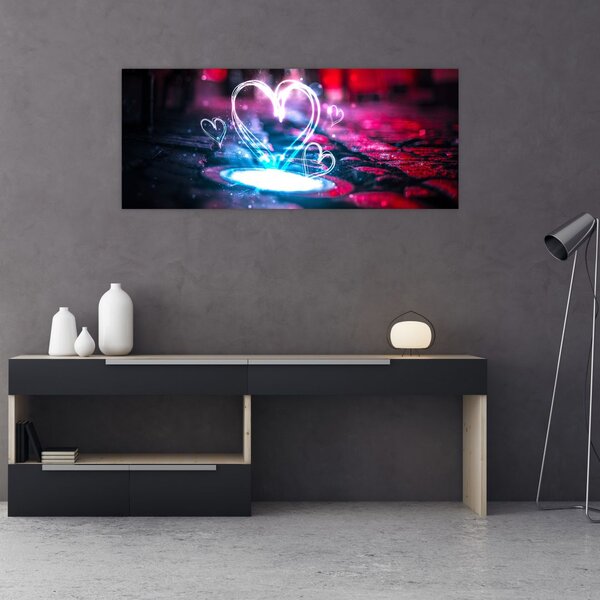 Slika svijetlećeg srca (120x50 cm)