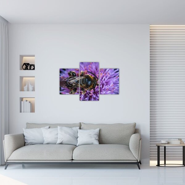 Slika pčele na cvijetu (90x60 cm)