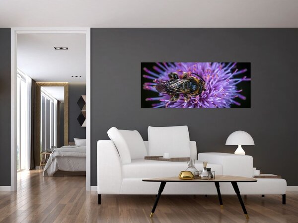 Slika pčele na cvijetu (120x50 cm)