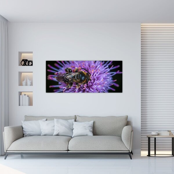 Slika pčele na cvijetu (120x50 cm)