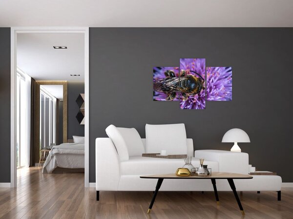 Slika pčele na cvijetu (90x60 cm)
