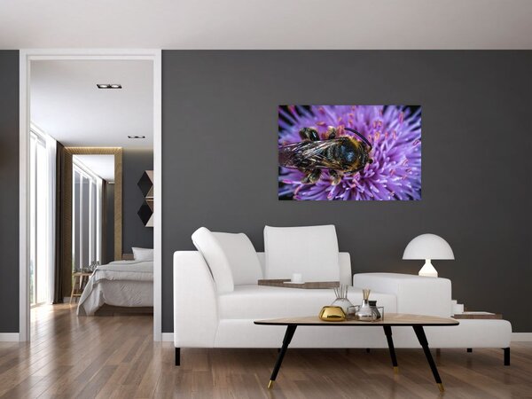 Slika pčele na cvijetu (90x60 cm)