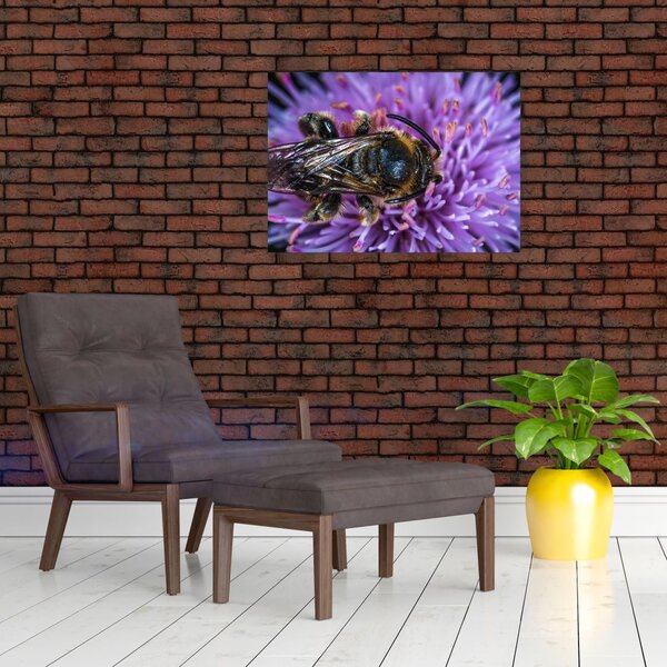 Slika pčele na cvijetu (70x50 cm)