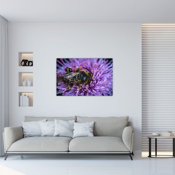 Slika pčele na cvijetu (90x60 cm)