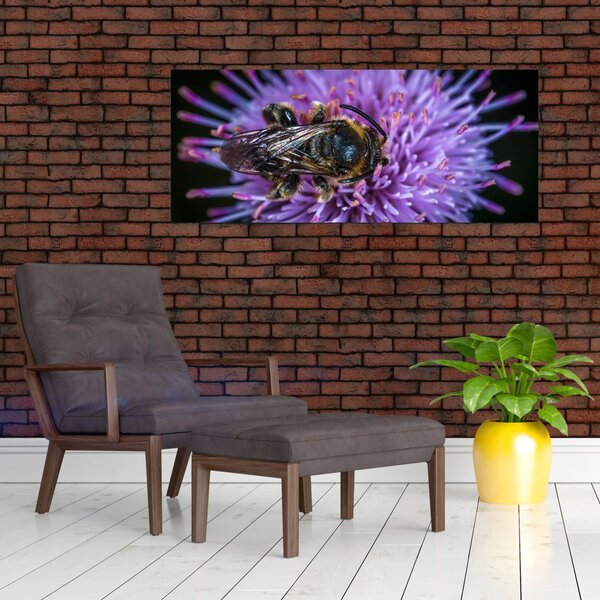 Slika pčele na cvijetu (120x50 cm)