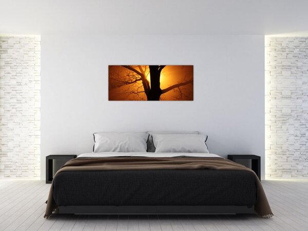 Slika drveta pri zalasku sunca (120x50 cm)