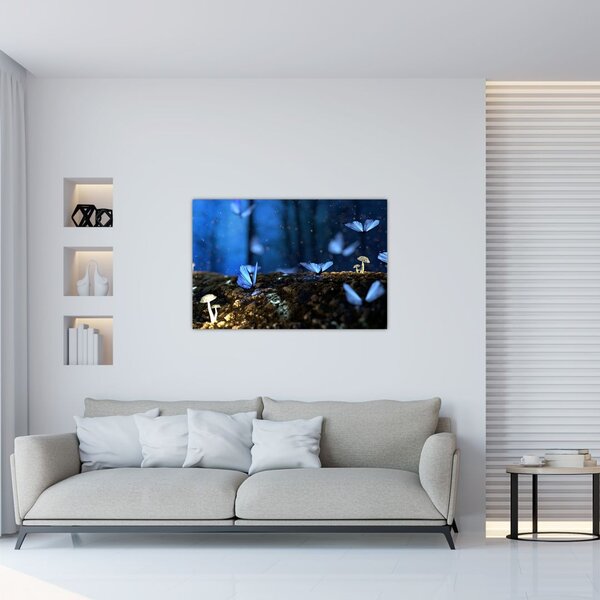 Slika plavih leptira (90x60 cm)