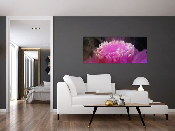 Slika cvijeta u ružičastom dimu (120x50 cm)