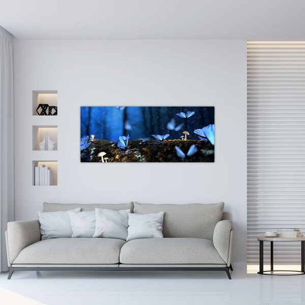 Slika plavih leptira (120x50 cm)
