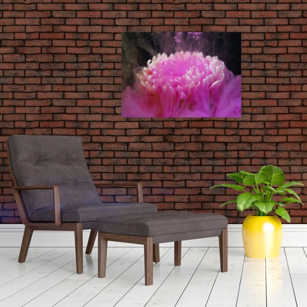 Slika cvijeta u ružičastom dimu (70x50 cm)