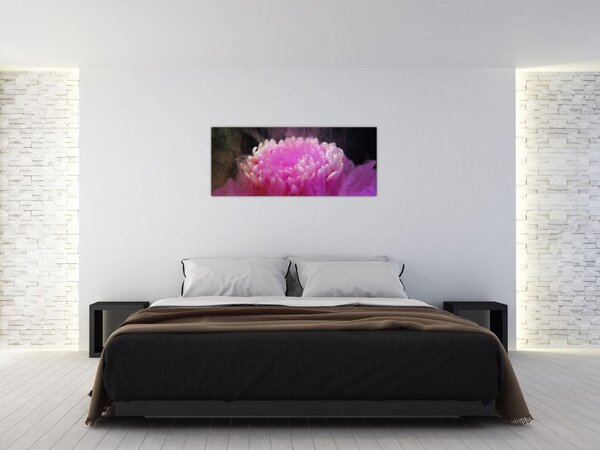 Slika cvijeta u ružičastom dimu (120x50 cm)