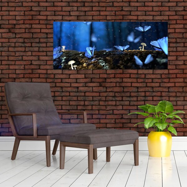 Slika plavih leptira (120x50 cm)