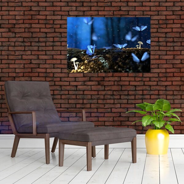 Slika plavih leptira (90x60 cm)