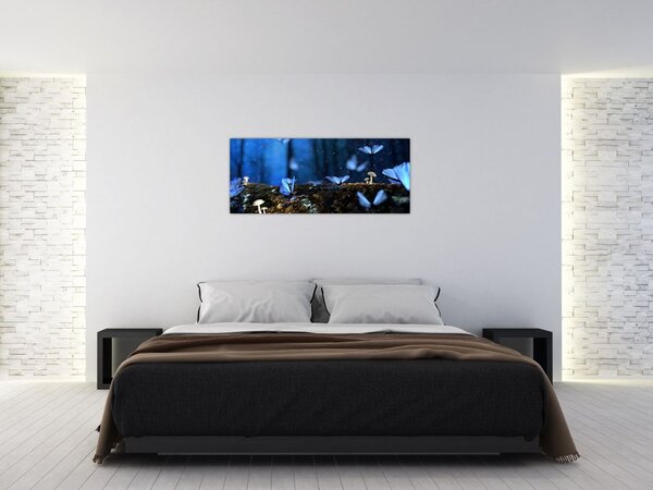 Slika plavih leptira (120x50 cm)