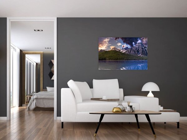 Slika jezera i planina (90x60 cm)