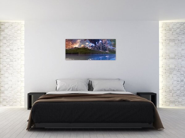 Slika jezera i planina (120x50 cm)