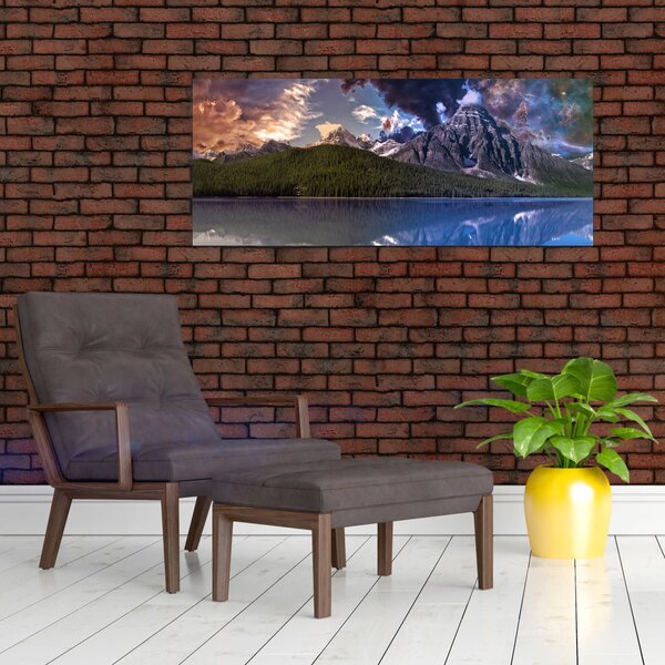 Slika jezera i planina (120x50 cm)