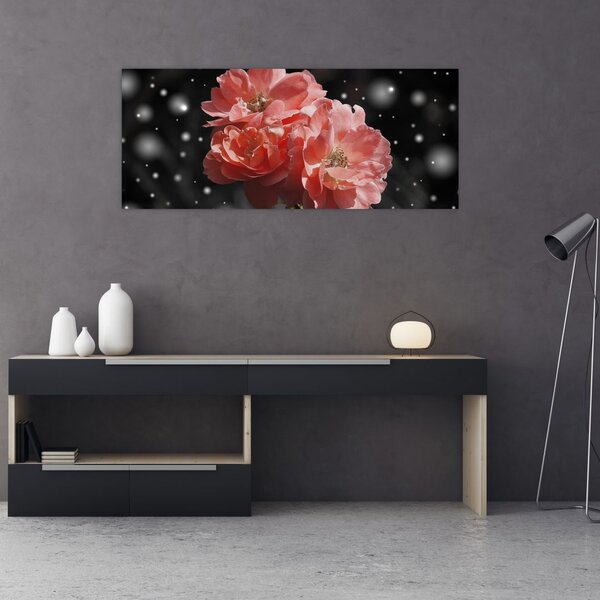 Slika ružičastog cvijeta (120x50 cm)