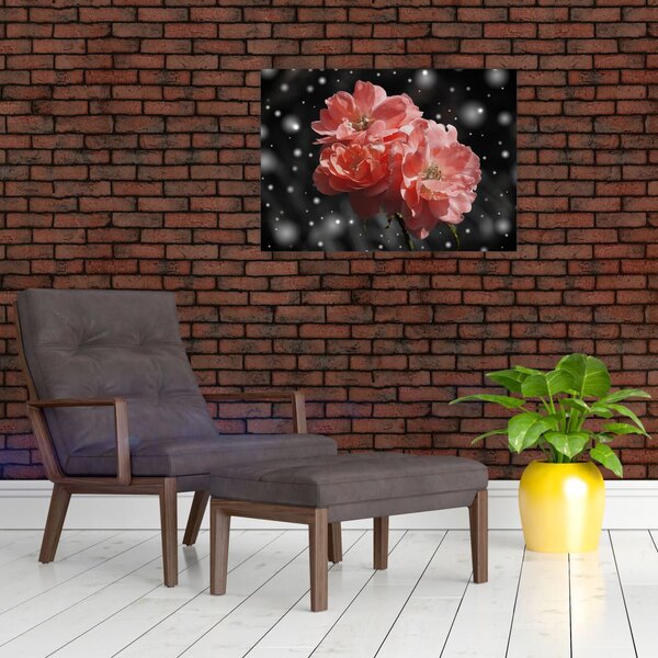 Slika ružičastog cvijeta (70x50 cm)