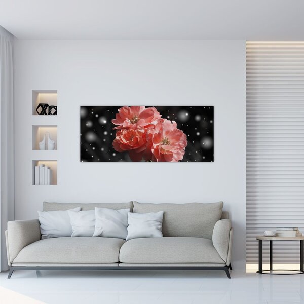 Slika ružičastog cvijeta (120x50 cm)