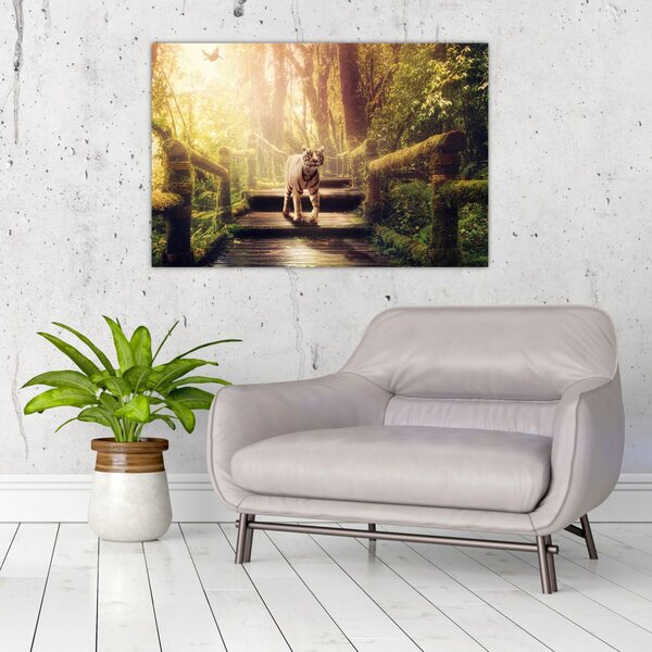 Slika tigra u džungli (90x60 cm)