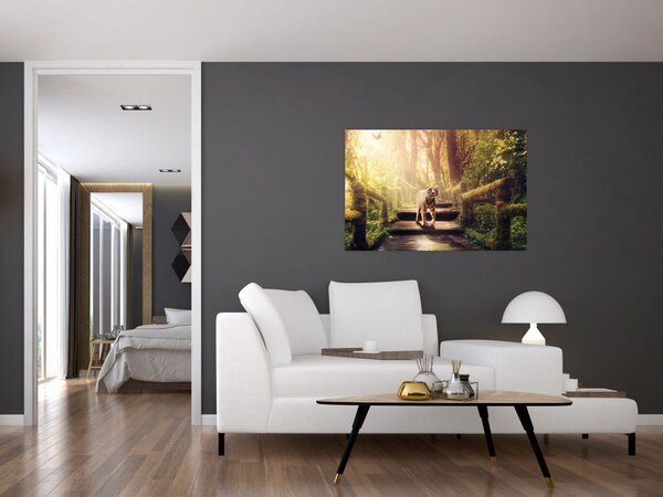 Slika tigra u džungli (90x60 cm)