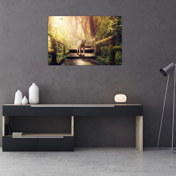 Slika tigra u džungli (90x60 cm)