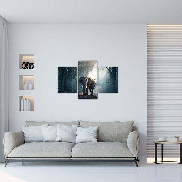 Slika slona u džungli (90x60 cm)
