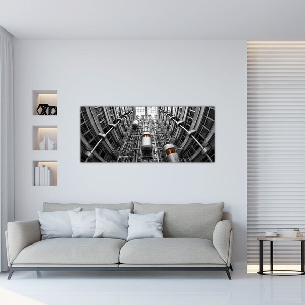 Slika dizala u zgradi (120x50 cm)