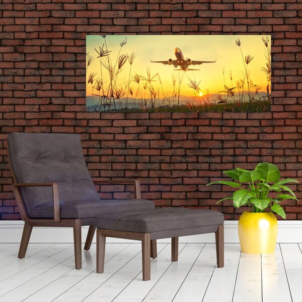 Slika zrakoplova u polijetanju (120x50 cm)