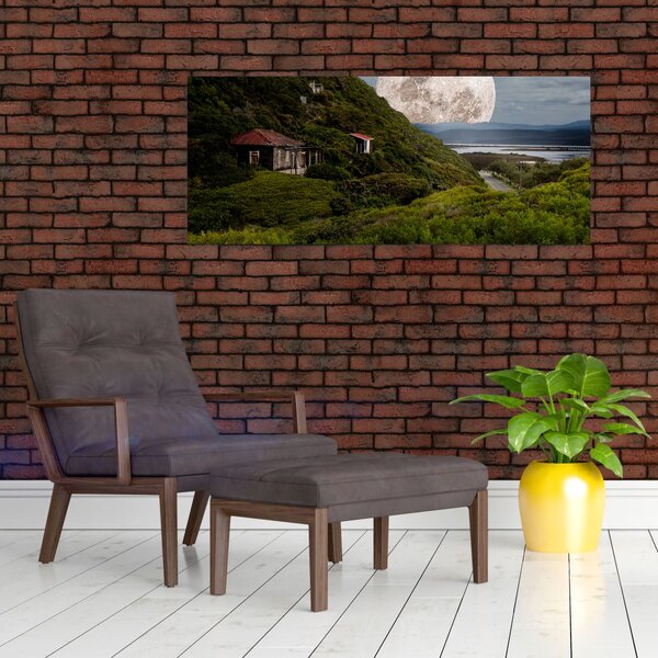 Slika krajolika s mjesecom (120x50 cm)