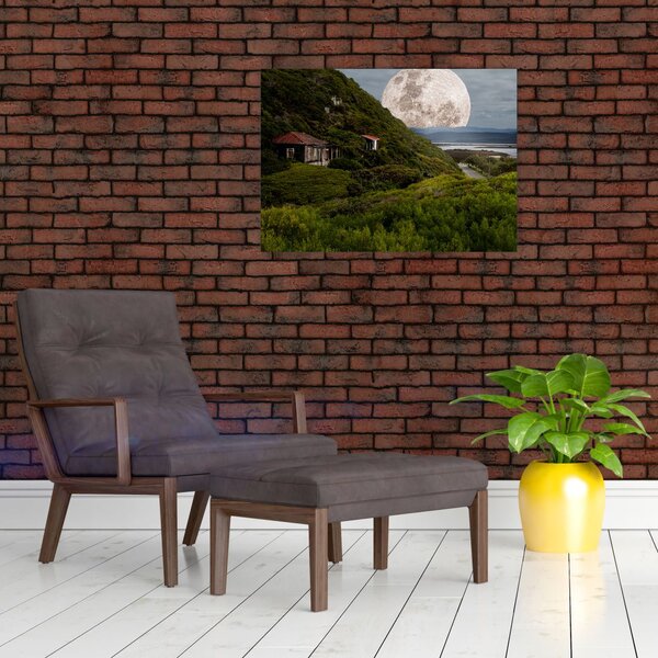 Slika krajolika s mjesecom (70x50 cm)