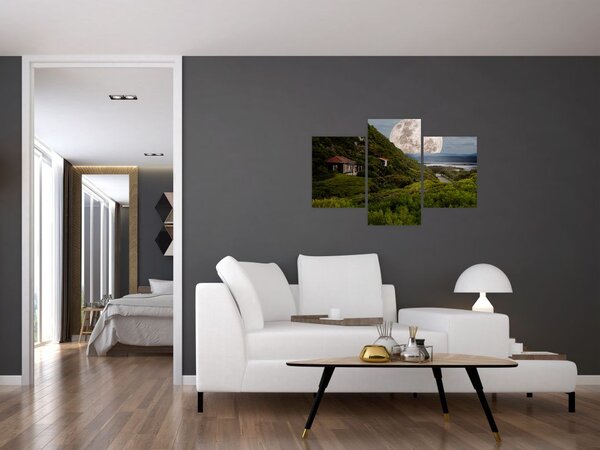 Slika krajolika s mjesecom (90x60 cm)