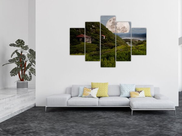 Slika krajolika s mjesecom (150x105 cm)