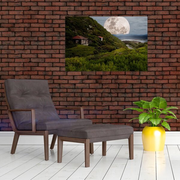 Slika krajolika s mjesecom (90x60 cm)