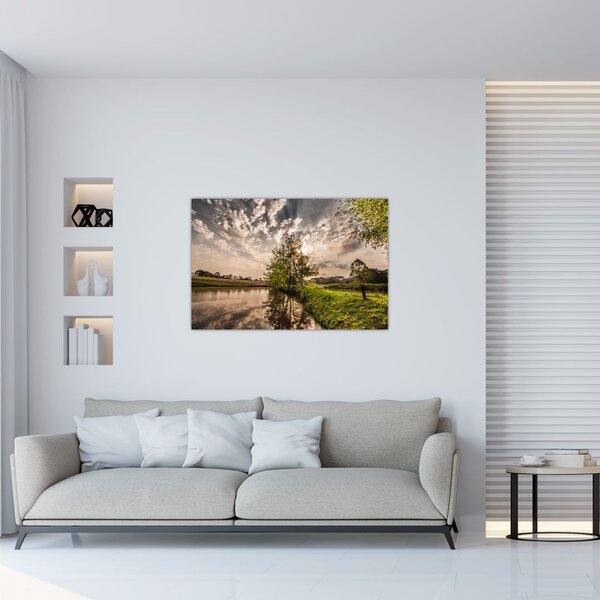 Slika prirode s zrakama (90x60 cm)