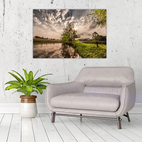 Slika prirode s zrakama (90x60 cm)
