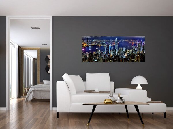 Slika noćnog grada (120x50 cm)