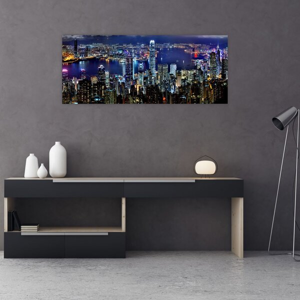 Slika noćnog grada (120x50 cm)