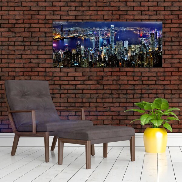 Slika noćnog grada (120x50 cm)