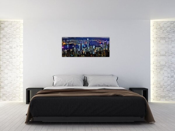 Slika noćnog grada (120x50 cm)