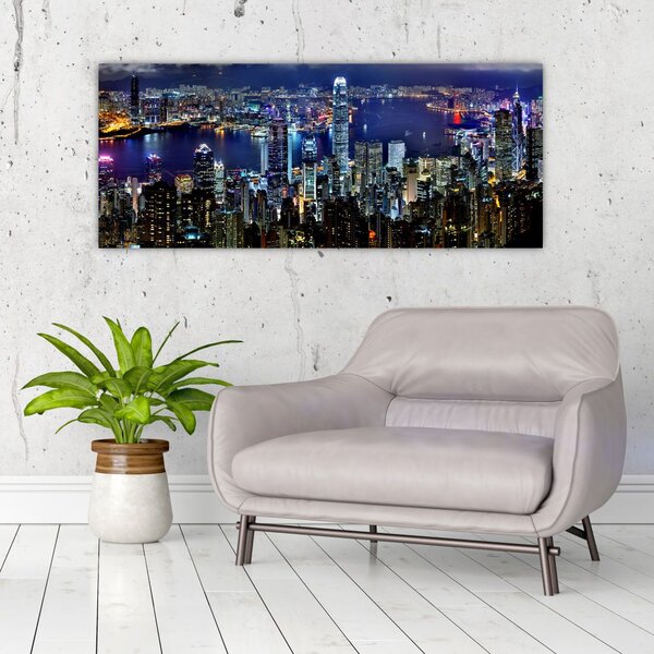 Slika noćnog grada (120x50 cm)