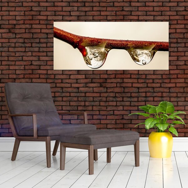 Slika kapljica na grani (120x50 cm)