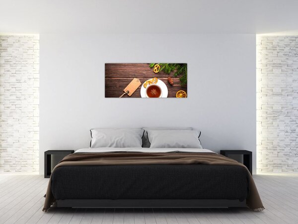 Slika - šalica s ukrasima (120x50 cm)