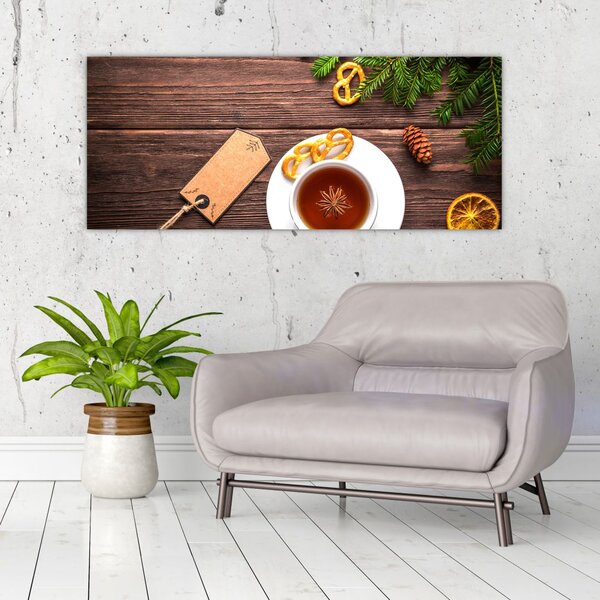 Slika - šalica s ukrasima (120x50 cm)