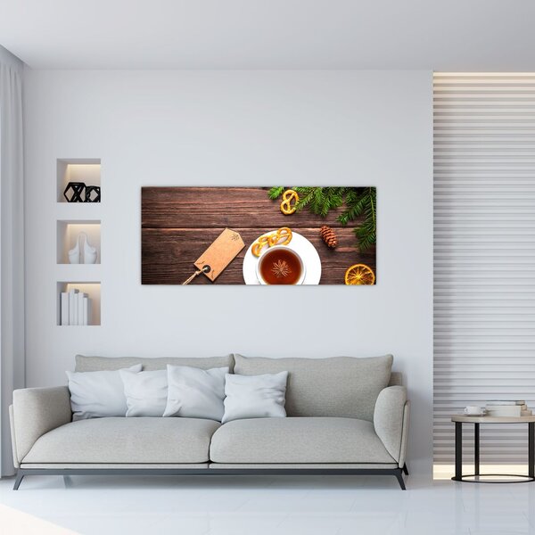 Slika - šalica s ukrasima (120x50 cm)